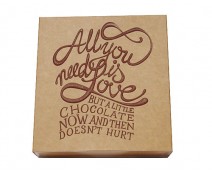 Windowbox 90x90x30mm interior all you need is love lightbrown